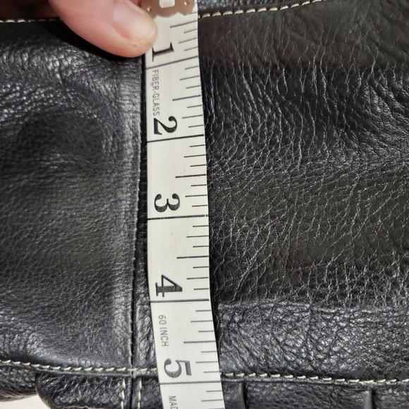 Fenn Wright Manson Leather Satchel Tote Black - Picture 12 of 13